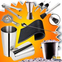 Coqueteleira Boston Profissional Kit Completo Tudo Inox