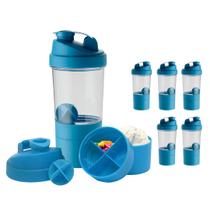 Coqueteleira com Compartimento Suplementos Fit 500ml 6pcs