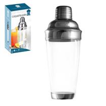 Coqueteleira Copo Transparente Acrílico Tampa Inox 400 ml - Art House