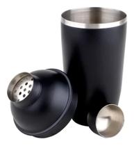 Coqueteleira Fiesta Drink Bebidas Bar Aço Inox Preta 500ml
