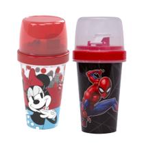 Coqueteleira / garrafa infantil homem aranha ou Minnie de plástico 500ml garrafinha de água ou leite Coqueteleira / garrafa infantil homem aranha ou Minnie de plástico 500ml garrafinha de água ou leite