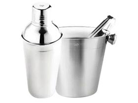 Coqueteleira Inox 500ml Up Home UD014 - com Balde 1,5L e Pegador 3 Peças