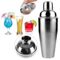 Coqueteleira Inox 750ML Com Coador Para Coquetéis Drinks