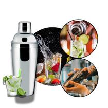 Coqueteleira Inox Classic Profissional Coador Tampa Tampa Dosar Drink Caipirinha Bar Cozinha 500ml 123