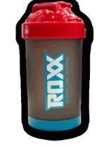 Coqueteleira Roxx (500ml) - Cor: Fumê Tampa Vermelha