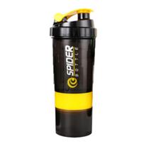 Coqueteleira Shakeira Academia com Divisória Dupla Para Suplementos e Mola Bater Shake Garrafa Squeeze 500ML Coqueteleira Shakeira Academia com Divisória Dupla Para Suplementos e Mola Bater Shake Garrafa Squeeze 500ML