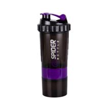 Coqueteleira Shakeira Academia com Divisória Dupla Para Suplementos e Mola Bater Shake Garrafa Squeeze 500ML