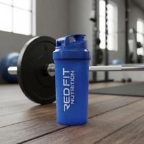 Coqueteleira Shaker Azul Escura Academia 600ml Red Fit Nutrition