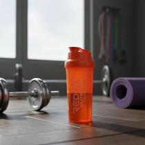 Coqueteleira Shaker Laranja Neon Academia 600ml Red Fit Nutrition