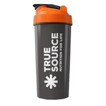 Coqueteleira Slim - 600ml Preta e Laranja - True Source Coqueteleira Slim - 600ml Preta e Laranja - True Source