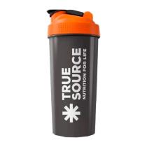 Coqueteleira Slim Preta e Laranja 600ml - True Source Coqueteleira Slim Preta e Laranja 600ml - True Source