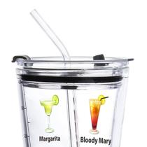 Coqueteleira Vidro com Canudo Receita de Drink Dynasty 455ml