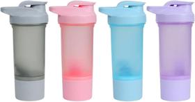 Coqueteleira Whey Shaker Academia Compartimento Suplementos Divisórias 650ml