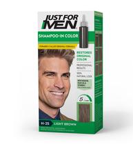 Cor de cabelo apenas para homens Shampoo-In Color Light Brown H-25 Cor de cabelo apenas para homens Shampoo-In Color Light Brown H-25