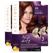 Cor de cabelo Clairol Age Defy Permanent 5R Medium Auburn 3 unidades