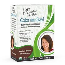 Cor de cabelo e condicionador Henna Light Mountain Medium Brown