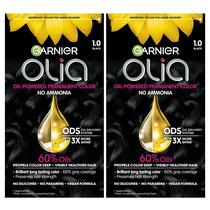 Cor de cabelo Garnier Olia Sem Amônia 1.0 Preto 2x60ml