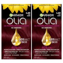 Cor de cabelo Garnier Olia Sem Amônia 4.60 Dark Auburn 2x60ml