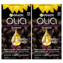 Cor de cabelo Garnier Olia Sem Amônia 5.0 Castanho Médio 2x