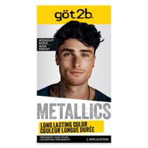 Cor de cabelo Got2b Metallics Permanent Midnight Black Cor de cabelo Got2b Metallics Permanent Midnight Black