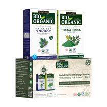 Cor de cabelo INDUS VALLEY Bio Organic Indigo & Henna 200g