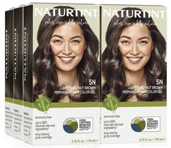 Cor de cabelo Naturtint 5N Castanho Claro x6 Sem Amônia