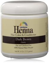 Cor de cabelo Rainbow Henna Persian Dark Brown 120 ml (pacote com 2) Cor de cabelo Rainbow Henna Persian Dark Brown 120 ml (pacote com 2)