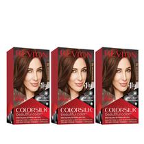 Cor de cabelo Revlon Colorsilk 37 Dark Golden Brown 130mL x3