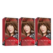 Cor de cabelo Revlon Colorsilk 43 Medium Golden Brown 130mL x3 Cor de cabelo Revlon Colorsilk 43 Medium Golden Brown 130mL x3