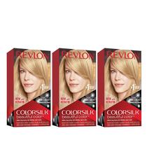 Cor de cabelo Revlon Colorsilk 81 Light Blonde 130 ml (pacote com 3) Cor de cabelo Revlon Colorsilk 81 Light Blonde 130 ml (pacote com 3)