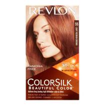 Cor de cabelo Revlon Colorsilk Marrom avermelhado claro 55/5RB x5