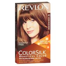 Cor de cabelo Revlon ColorSilk Medium Golden Brown, pacote com 2 unidades