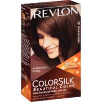 Cor de cabelo Revlon ColorSilk Medium Rich Brown 47 100mL x3 Cor de cabelo Revlon ColorSilk Medium Rich Brown 47 100mL x3