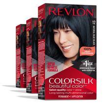Cor de cabelo Revlon Colorsilk Permanent Black 100% Grey Capa