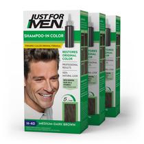 Cor de cabelo só para homens: xampu em cor marrom meio escuro Cor de cabelo só para homens: xampu em cor marrom meio escuro