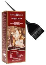 Cor de cabelo Surya Brasil HENNA Creme com extratos vegetais de chocolate