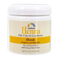 Cor e condicionador de cabelo Rainbow Research Henna Blonde 120mL
