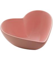 Coração 13cm Por 12,5cm Por 5cm Decorativo De Cerâmica Heart Rosa
