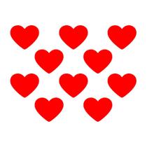 Coração Adesivo Decorativo Parede Infantil Quarto Sala 5x6cm Coração Adesivo Decorativo Parede Infantil Quarto Sala 5x6cm