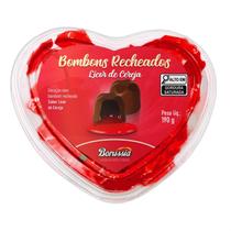 Coração com Bombom Licor de Cereja 190g Borússia Chocolates Coração com Bombom Licor de Cereja 190g Borússia Chocolates