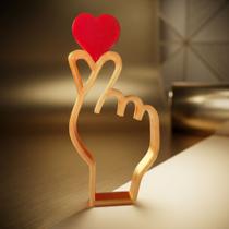 Coração Coreano Escultura de Mão Peça Decorativa Delicada e Minimalista - Coração Coreano Escultura de Mão Peça Decorativa Delicada e Minimalista -