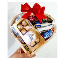 Coração de chocolate Ferrero Rocher e Bombons Lacta
