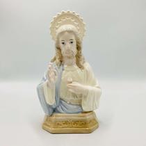 Coração de Jesus Busto Porcelana 22x13cm