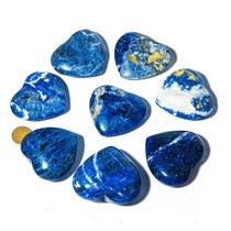 Coração de Pedra Sodalita Azul Natural - 5 Unidades de 50 a 70mm - Atacado Coração de Pedra Sodalita Azul Natural - 5 Unidades de 50 a 70mm - Atacado