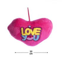 Coração de Pelúcia 20cm com LED I Love YOU Colors - 53153