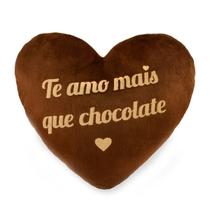 Coração De Pelúcia Chocolate 50Cm Dia Dos Namorados