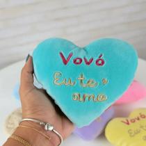Coração De Pelúcia Dia Dos Avós 15cm Lembrancinha Fofa Vovó Sortido