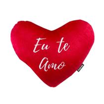 Coração de Pelúcia Eu te amo 27x29cm Vermelho