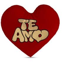 Coração de Pelúcia Te Amo Vermelho 40 cm Antialérgico