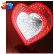 Coração Decorativa Luzes LED Espelhada Túnel 3D Para Decoração Iluminação Ilustrativo Vermelho 54121 - Jiaxi